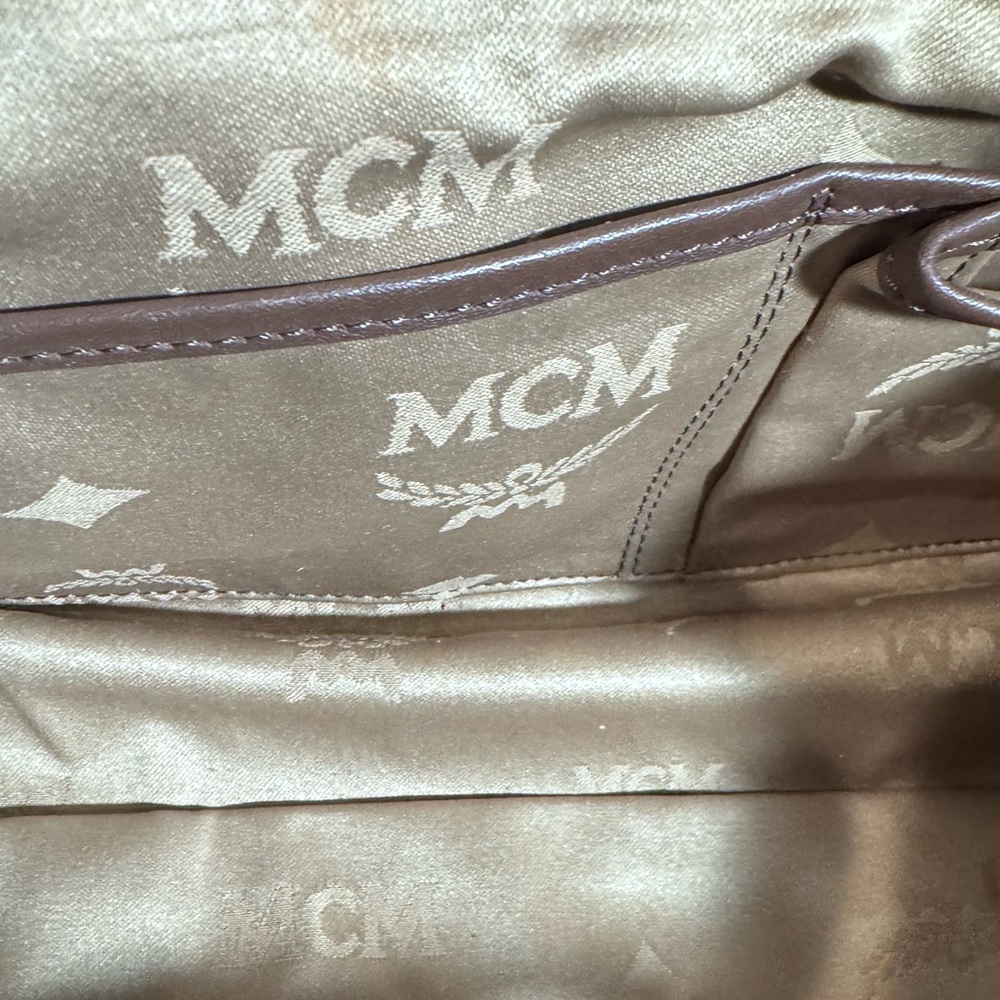 MCM Brown Leather Quilted Chain Detail Shoulder Bag - Picture 15 of 16